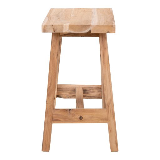 Barcelona sámli, teak fa, nature, 50x25x45 cm