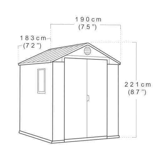 Darwin 6x6 műanyag kerti ház