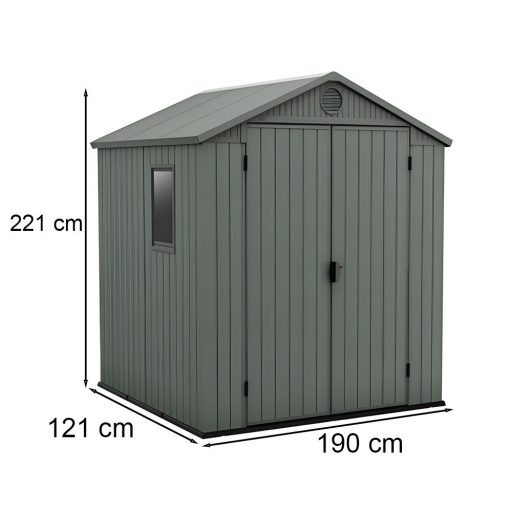 Darwin 6x6 műanyag kerti ház zöld
