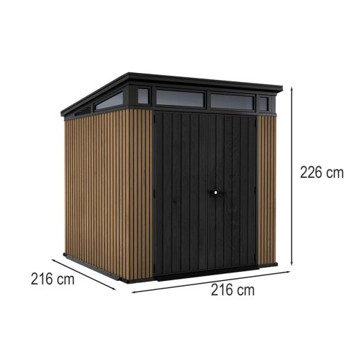 Signature PENT 7x7 műanyag kerti ház velencei barna