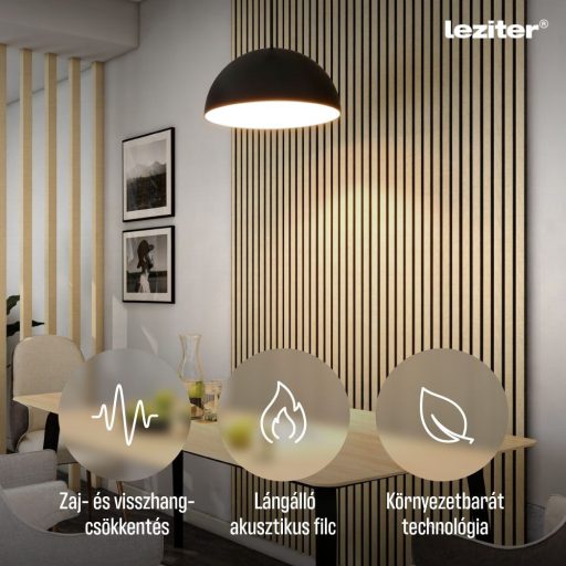 Akusztikus falpanel dió hatású 260x60x1,8 cm