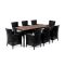 Nadia Large 8+1 kerti bútor garnitúra szett dió-grafit
