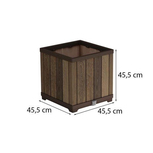 Deco szögletes műanyag virágláda 61 L