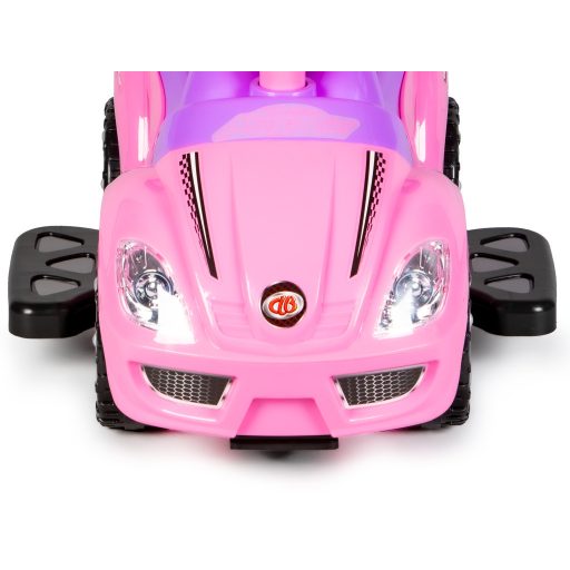 Ride-on autó tolóautó 3 az 1-ben deluxe fogantyúval és zenélő panellel rózsaszín