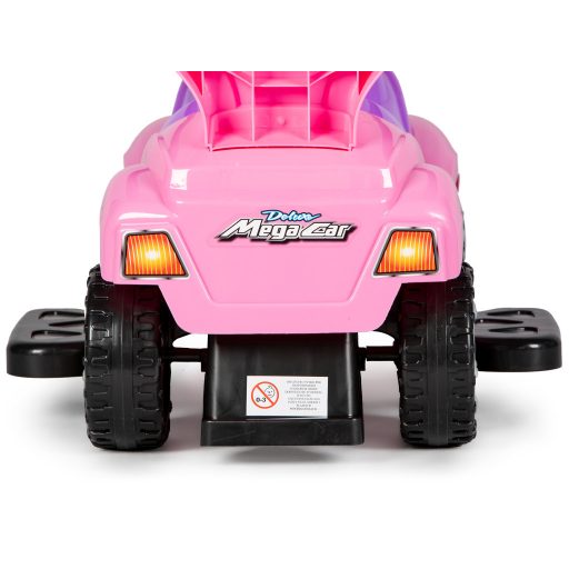 Ride-on autó tolóautó 3 az 1-ben deluxe fogantyúval és zenélő panellel rózsaszín
