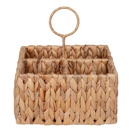 Pleiku fali kosár, vízi jácint, natúr, 20x11x20 cm