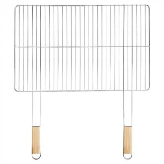 Szögletes grillrács fa fogantyúval 69x60 cm