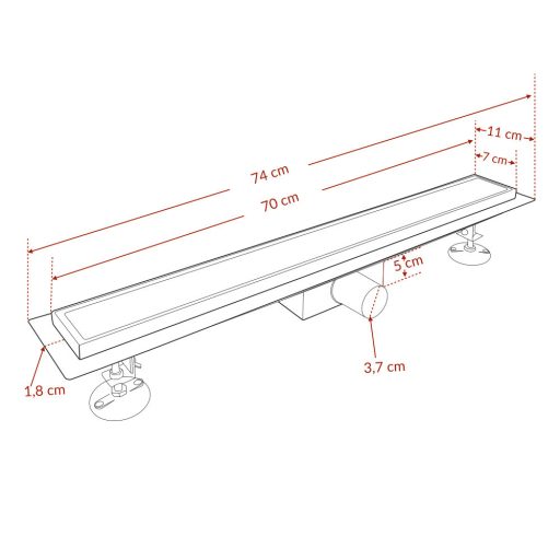 Linea burkolható zuhanyfolyóka
