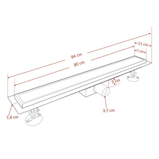 Linea burkolható zuhanyfolyóka