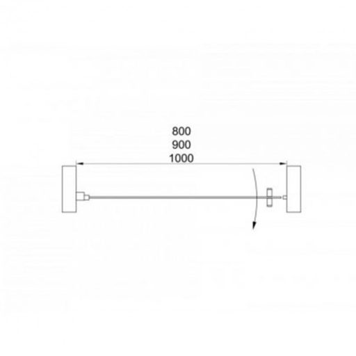 Solo New 100x195 cm állítható zuhanyajtó