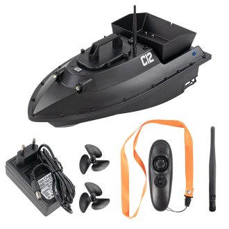 Etetőhajó C12 hátrakidobós fekete