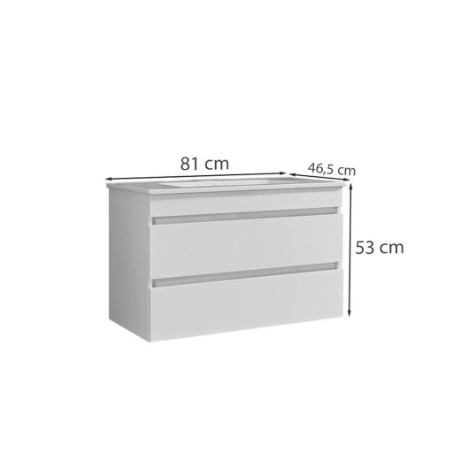 Cube 80 alsó szekrény mosdóval