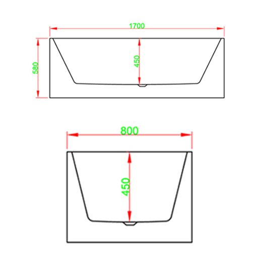 Pike szabadon álló fürdőkád jobb