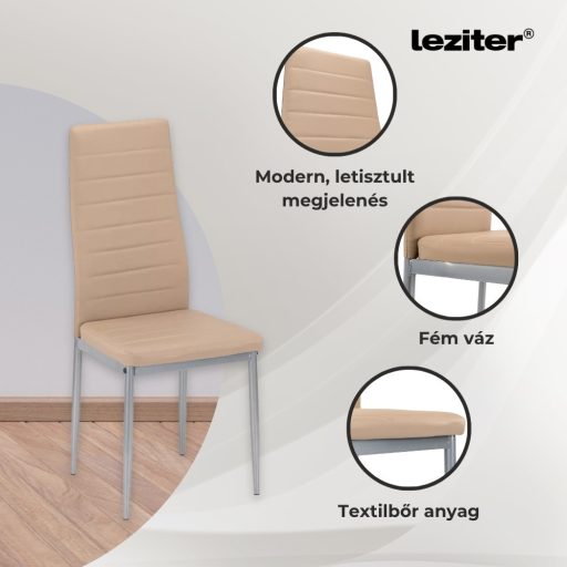 Tino NOVA Étkezőszék bézs-szürke színben