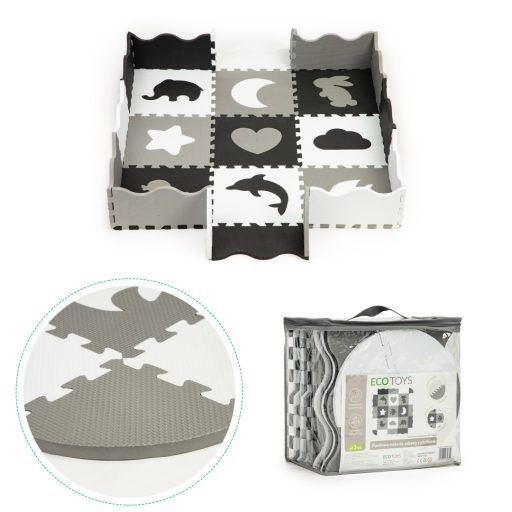 Habszivacs puzzle szőnyeg kerítéssel 25 darabos