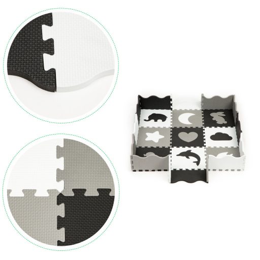 Habszivacs puzzle szőnyeg kerítéssel 25 darabos