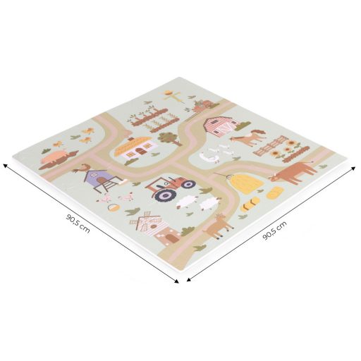 EVA habszivacs játszószőnyeg gyerekeknek Farm 90,5x90,5 cm 21 db