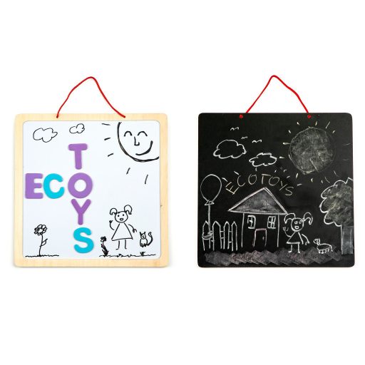 Oktató mágneses krétatábla betűkkel 3in1