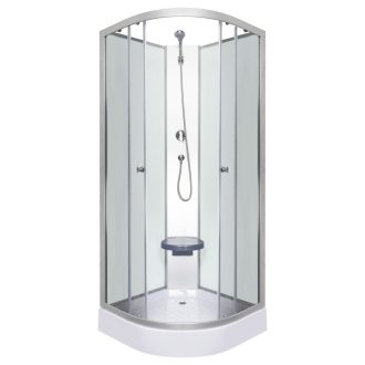 Evora White 90 hátfalas zuhanykabin zuhanytálcával