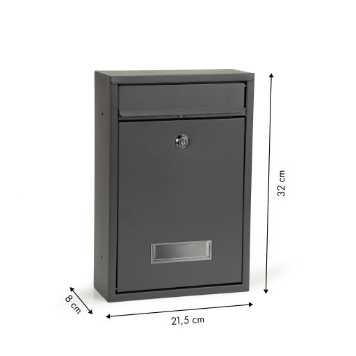 Postaláda horganyzott acélból antracit