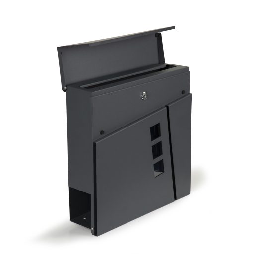 Postaláda horganyzott acélból újságtartóval antracit