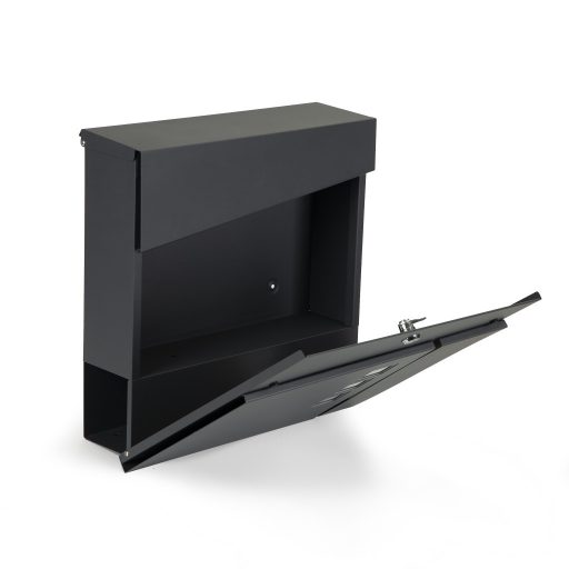 Postaláda horganyzott acélból újságtartóval antracit