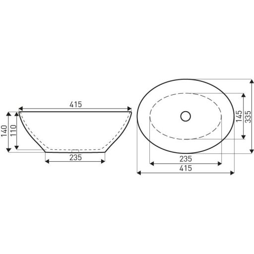 KR-707 fehér-arany kerámia design mosdó