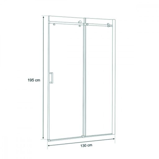 Bold 130x195 cm görgős zuhanyajtó