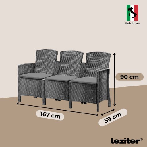 Lima 3 üléses kerti kanapé