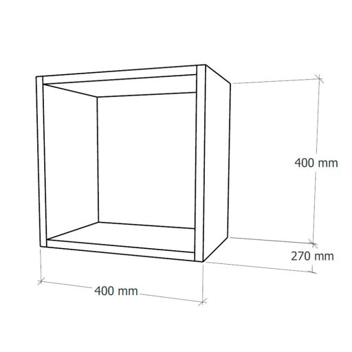 Boxie nyitott fali szekrény 40x40x27 cm antracit
