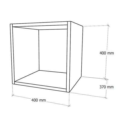 Boxie nyitott fali szekrény 40x40x37 cm antracit