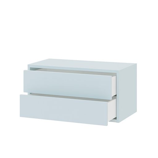 Boxie 2 fiókos fali szekrény 40x80x37 cm kék