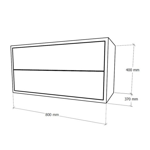 Boxie 2 fiókos fali szekrény 40x80x37 cm sonoma tölgy