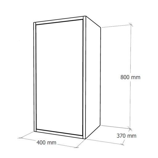 Boxie 1 ajtós fali szekrény 80x40x37 cm antracit