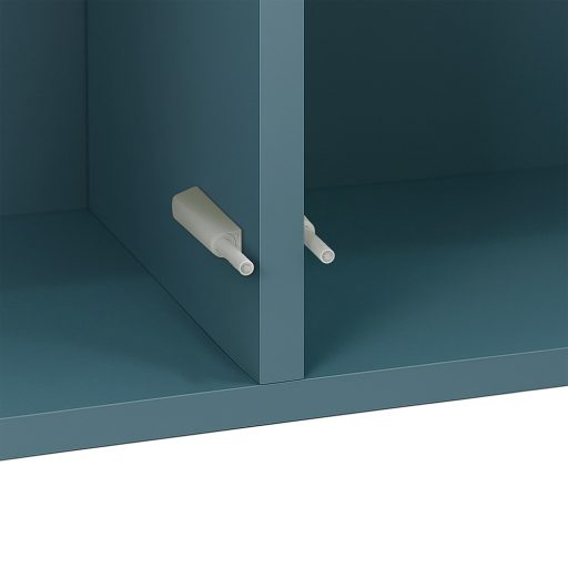 Boxie 2 ajtós fali szekrény 80x80x37 cm petrol kék