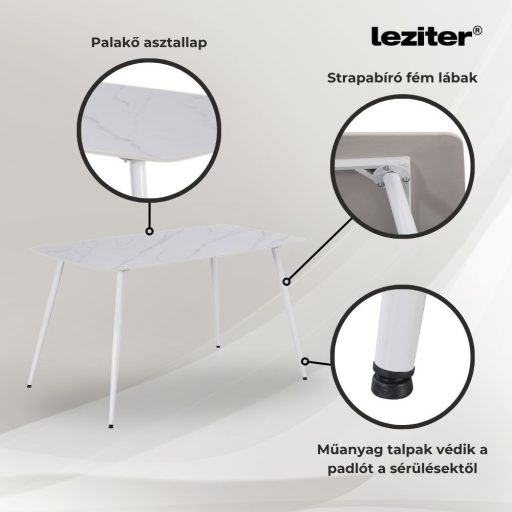 Ravena 4+1 étkező garnitúra fehér-fehér