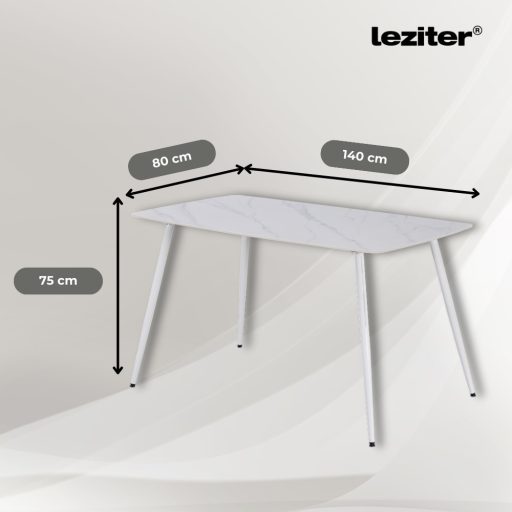 Megan 6+1 étkező garnitúra fehér-bézs