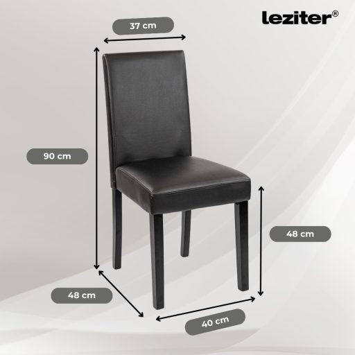 Megan 4+1 étkező garnitúra fehér-fekete