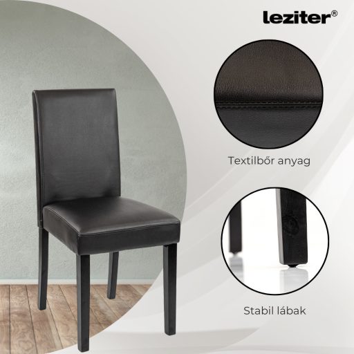 Megan 4+1 étkező garnitúra fehér-fekete