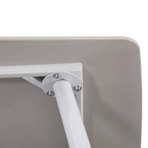 Bora 140 cm szögletes szinterezett kő étkezőasztal fehér