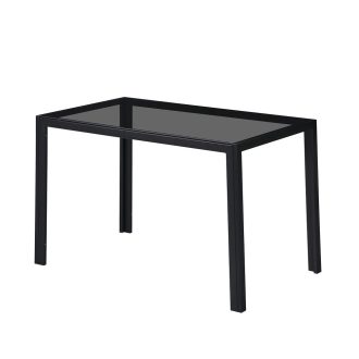 Clara 120 cm szögletes üveg étkezőasztal fekete