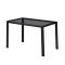 Clara 120 cm szögletes üveg étkezőasztal fekete