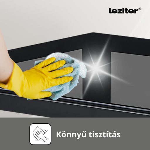 Clara 120 cm szögletes üveg étkezőasztal fekete