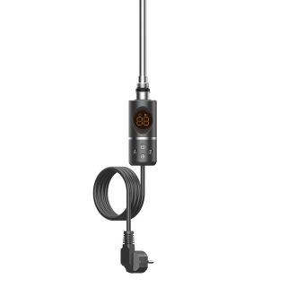   Elektromos fűtőpatron törölközőszárító radiátorhoz digitális hőfokszabályozóval 400W fekete