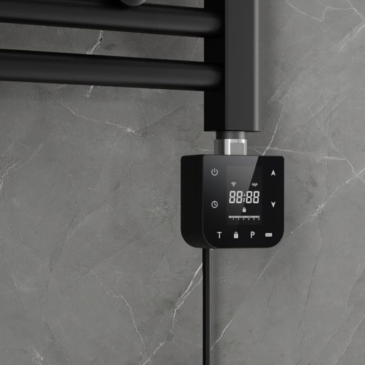 Wifi-s fűtőpatron törölközőszárító radiátorhoz digitális hőfokszabályozóval 400W fekete