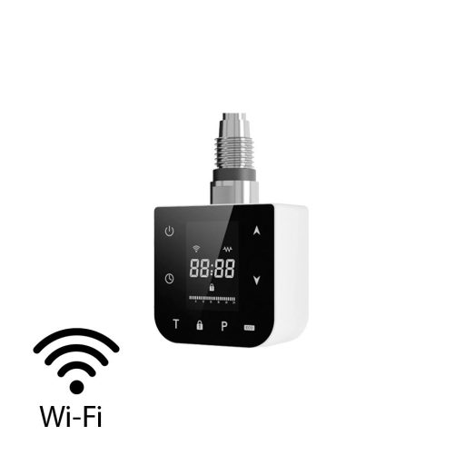 Wifi-s fűtőpatron törölközőszárító radiátorhoz digitális hőfokszabályozóval 400W fehér