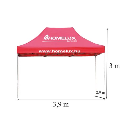 Összecsukható kerti pavilon 2,9x3,9x3 m