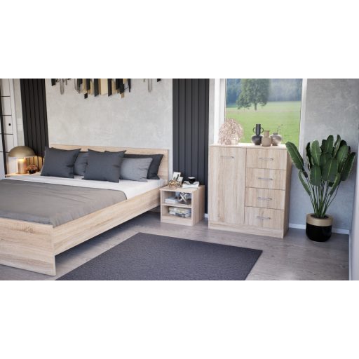 Miami éjjeliszekrény nyitott 40x40 cm sonoma tölgy-sonoma tölgy