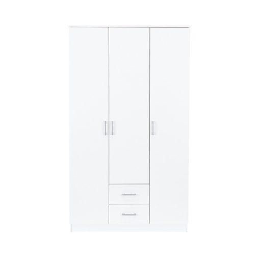 Miami gardróbszekrény 120x205 cm fehér-fehér