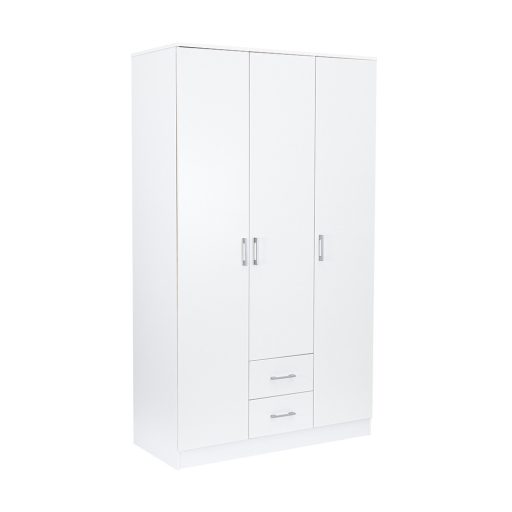 Miami gardróbszekrény 120x205 cm fehér-fehér